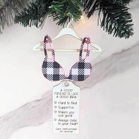 A Good Friend Is Like A Good Bra Ornament Funny Best Friend Christmas Ornament Holiday Keepsake Gift for Adults Women Friends Coworkers