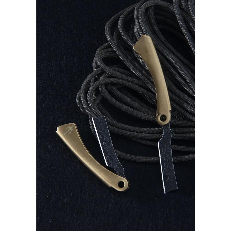 Folding Blade Knife Brass Handle High Hardness Damascus Steel Outdoor Camping Pocket Knife EDC Tools