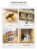 Rotating Spice Rack - Round Multi-use Kitchen Organizer for Condiments, Oil, Salt, Soy Sauce, and Vinegar