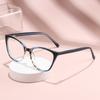Fashion Reading Glasses for Women Cat Eye Plus Presbyopia Optical Lens Women Computer Magnify Grade Prescription Glass +150