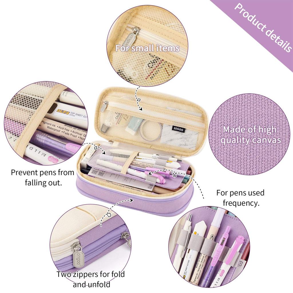 Big Capacity Pencil Pen Case Office College School Large Storage High Capacity Bag Pouch Holder Box Organizer for Teen Girls