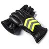 Night Cycling Traffic Command Fluorescent Reflective Plus Velvet Thickened Security Guard Duty White Bend Finger Goat Leather Genuine Gloves