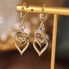 2PC Women's Fashion Irregular Peach Heart Earrings Jewelry Accessories Suitable for Date, Party, Festival Gifts