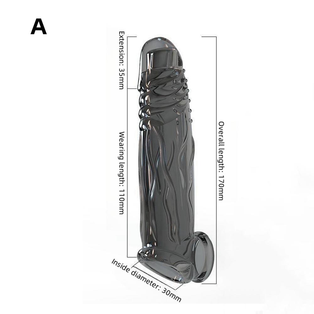 Enlargement Glans Cock Sleeve Male Foreskin Corrector Resistance Ring Delay Ejaculation Penis Ring Sex Toy 18 Men Penis Extender