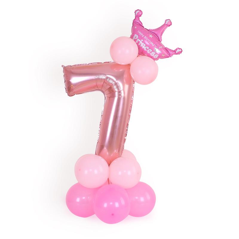 32 Inch 0-9 Number Foil Balloons Set Wedding Anniversary Balloon Baby Shower Birthday Balloons Party Supplies