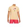 Nike Floral Print Vintage American Crew Neck T-Shirt with Regular Sleeves Men Tops Beige DQ1034-268