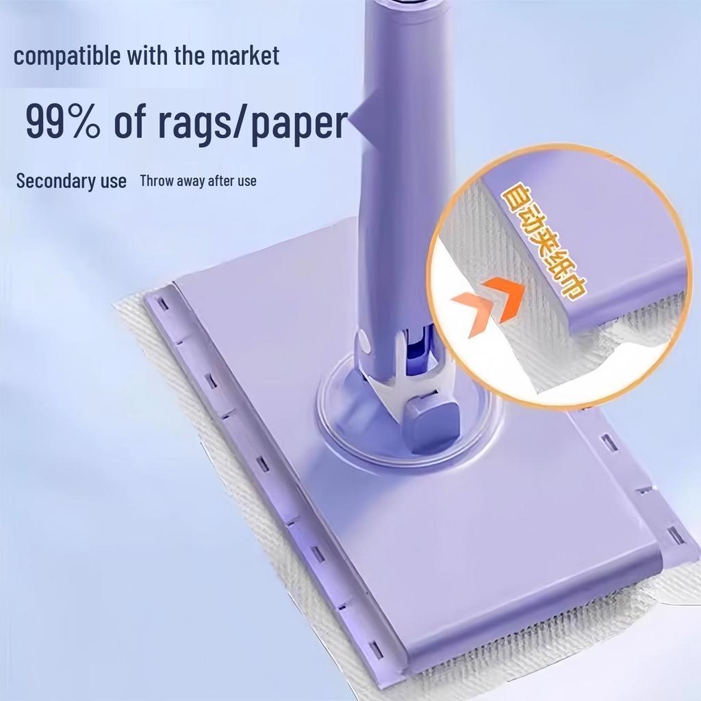 Automatic Wall and Floor Cleaning Cloth: Clip-On Face Wash, No-Hand Wash Mop, Wet Wipe