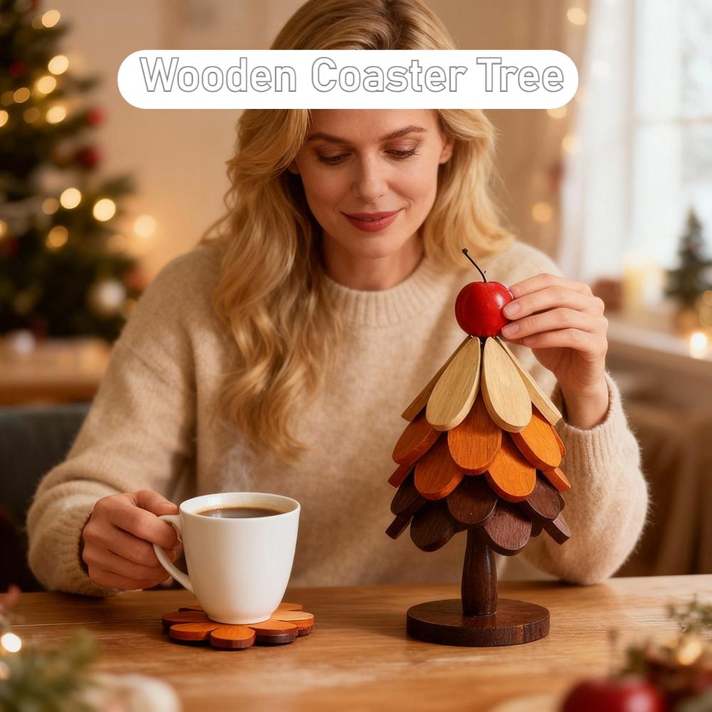 A Tree Insulation Mat Wooden Coaster