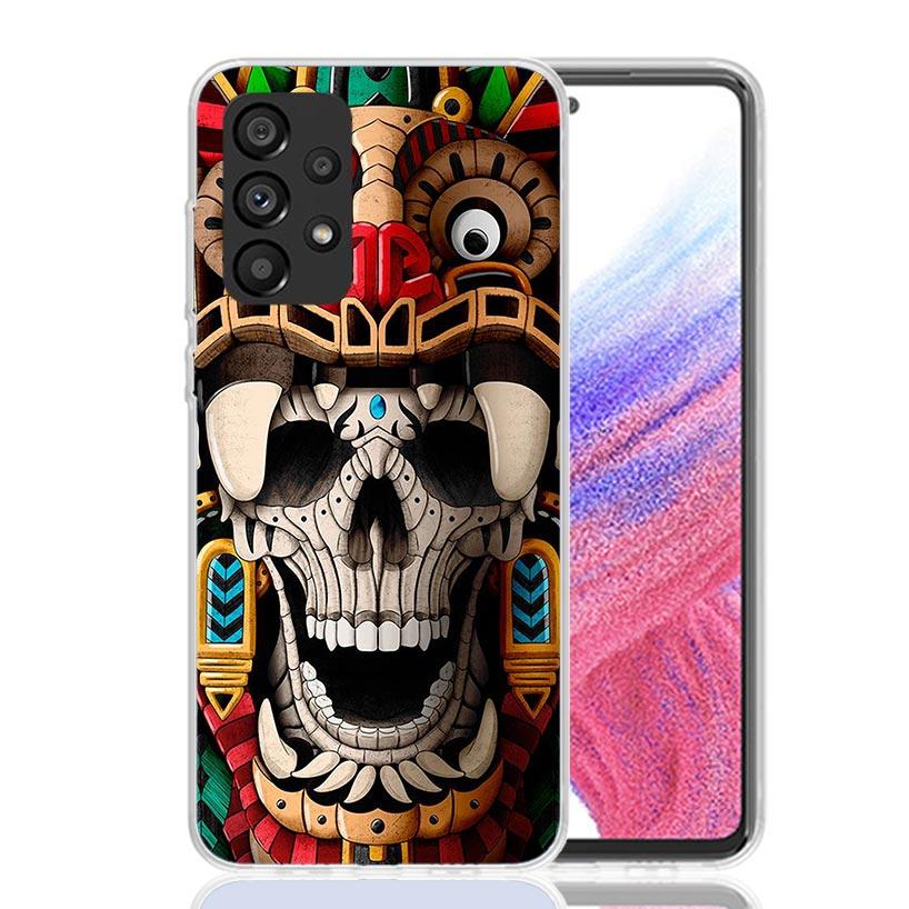 Mayan Stone Totem Pole Phone Case for Samsung Galaxy A17 A16 A15 A14 A13 A57 A56 A55 A54 A53 A37 A36 A35 A34 A33 A26 A25 A24 A23