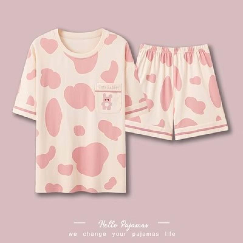 

женские пижамы из чистого хлопка, летние шорты с короткими рукавами