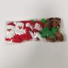 Flannel Christmas Wine Glass Hugging Santa, Snowman, and Reindeer Decoration