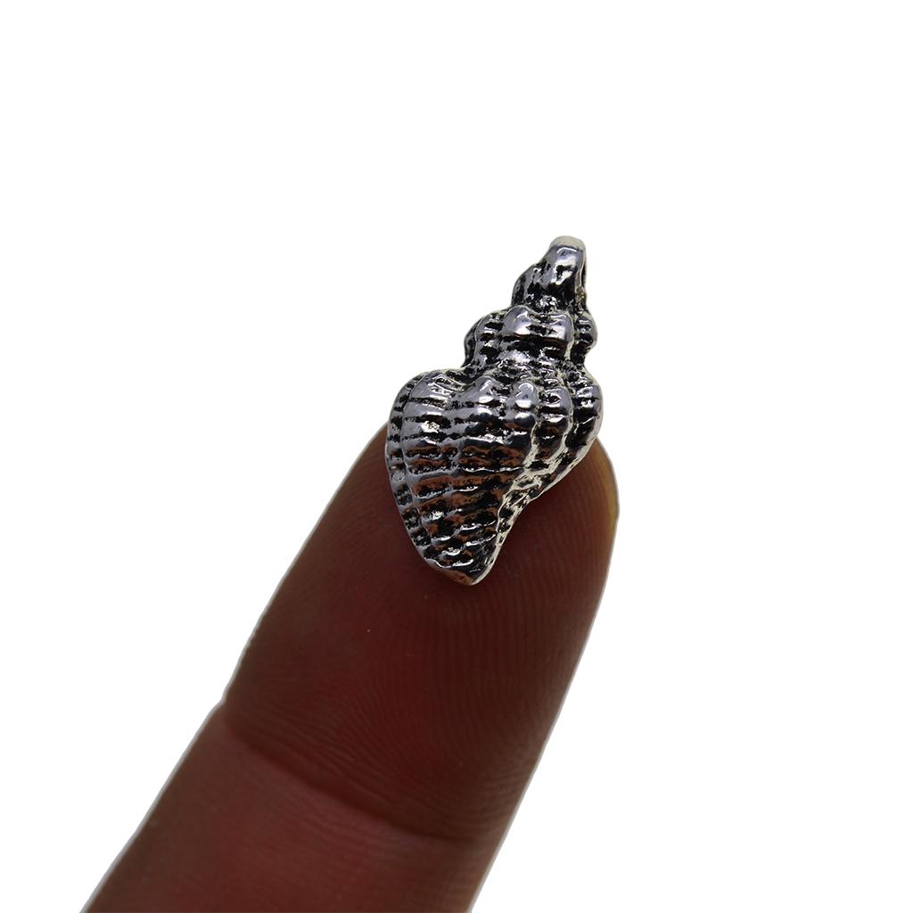 20 Stück Antik 3D nautisch MEER Muschel Anhänger DIY Herstellung Silber