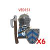 Medieval Castle Soldier Action Figures Building Block Empire Templars Lancer Warrior Militia Helmet Shield Sword Bow Toy Gifts