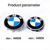 4Pcs 56/68mm Car Emblem Wheel Center Hub Cover Sticker Rim Badge Emblem Accessories For Bmw M E46 E90 E60 F10 F30 E39 E36 F20