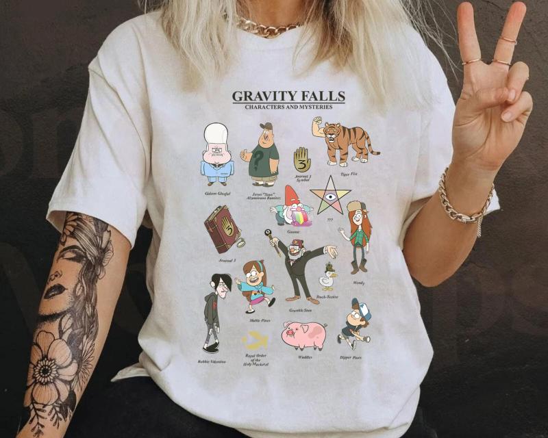 

Grievous Town Characters and Mysteries Theme Ladies Printed Tshirt Breathable Pattern Design 2000 Vintage Style S