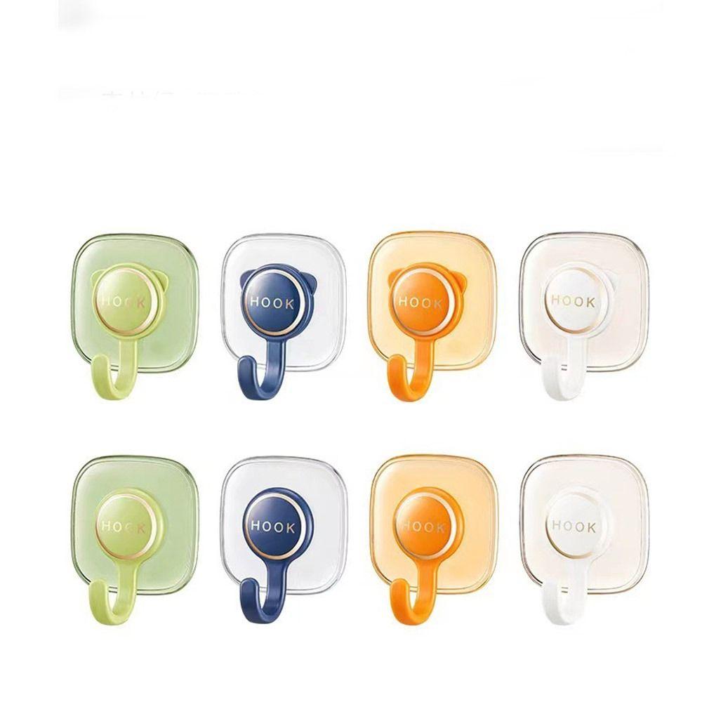 4Pcs/Pack Self Adhesive Bathroom Hooks Wall Mounted Towel Rack Coat Hanger  Key Cloth