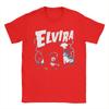 Elvira Herrin der Dunkelheit Grab und Blitz Unisex T-Shirt Vintage Tees Kurzarm Rundhals T-Shirts Baumwolle Große Größen Kleidung