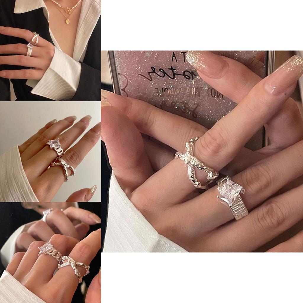 Unique Irregular Textured Handcrafted Xs925 Silver Ring For Women With Glamorous Design And Adjustable Size For Modern Fashion