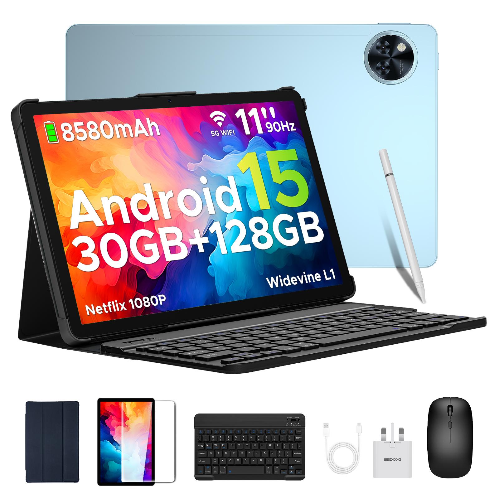 

Планшет DOOGEE U11 Pro на Android 16, 11 дюймів, 30 ГБ ОЗП + 256 ГБ ПЗП/2 ТБ, Акумулятор 8580 мАг, Планшет з Пером, Клавіатурою, Мишею синій