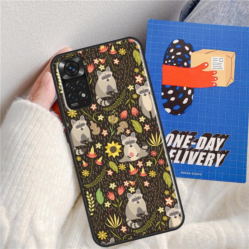 Cartoon Raccoon Kawaii over For Redmi 9 10 10A 9C 10C 12C Case For Redmi Note 8 9 10 11 12 Pro Plus 10S 11S 12S