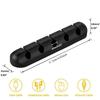 2pcs Heavy-Duty Cable Organizer Clips with Multiple Slots - Desk Cable Management System, Non-Slip Base, for Office, Home