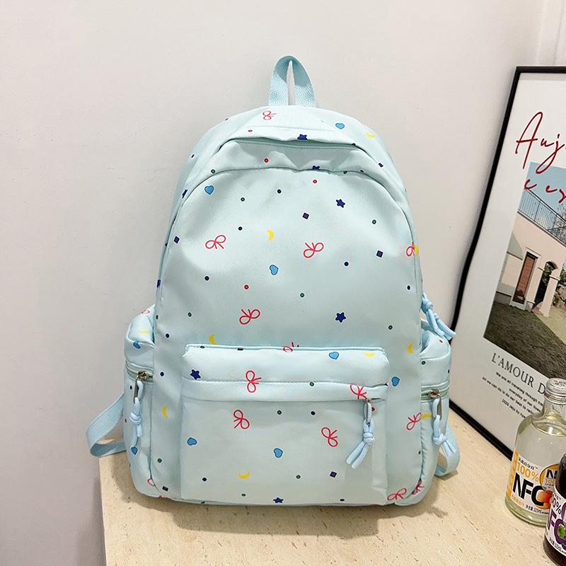 

Свежий Преппи Рюкзак с Множеством Карманов: Стильный рюкзак большой вместимости синий