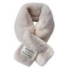 Plush Cross Scarf Thickened Neckerchief Wrap Winter Warm Faux Rabbit Fur Scarf  Autumn Winter