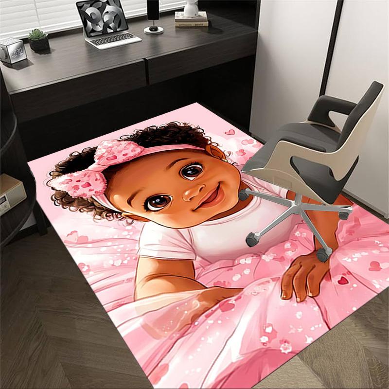 

1PC Pink Heart Print Extra Large Non-Slip Floor carpet, Office, family, bedroom, Studio - Large Area RugJ0402 60cm by 90cm