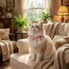 Cartoon Knitted Collar Lace Floral Bows Pet Bib Pet  Accessories Cat Clothes  Daily Use