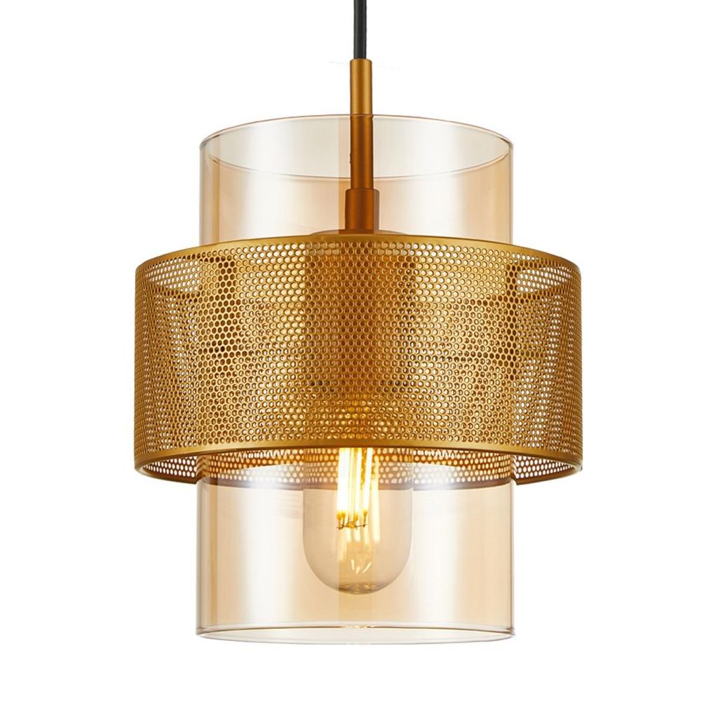 Lampa wisząca Vinoti PND-22132-3S-GD-AMB Italux