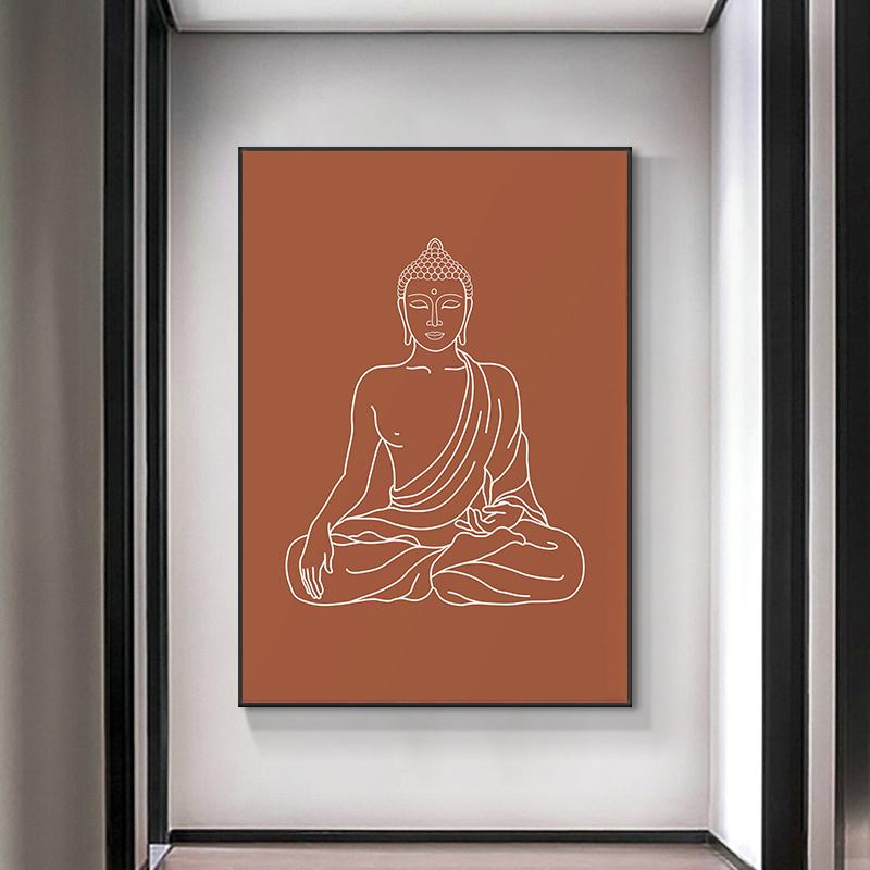 Mandala Buddha Lotus Neutral Yoga Meditation Wall Art Print Canvas Painting Poster Picture Zen Yoga Living Room Home  Decor No Frame