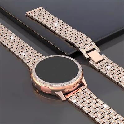 Diamond Band for Samsung Galaxy Watch 7/FE/6/5/pro/4/Classic/3/active 2 Metal Bracelet Huawei GT/2/3 Pro 6 5 4 20mm 22mm Strap