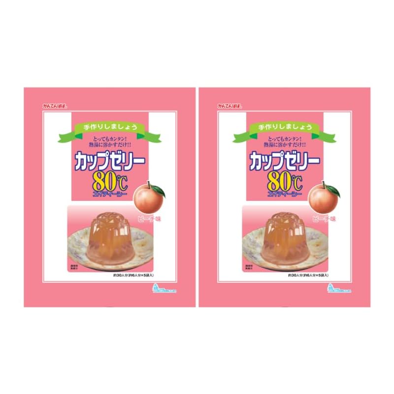 

ina food Kantenpapa Cup jelly 80℃ peach (100g x 5 bags) 2 bags set jelly base