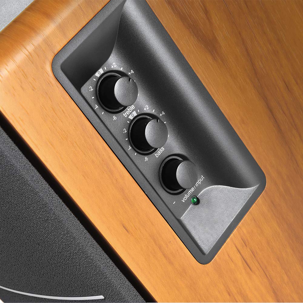Edifier Upgraded R1280DBs Latest Bluetooth Active Speakers Amplified Bookshelf Speakers Optical Input Stereo Studio Monitor Speakers 42W RMS Subwoofer