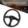 Qiilu Universal Racing Car Sports Steering Wheel Deep Dish 6-Bolt 06 (Deep Dish) - 350mm (13.78 inches) Modified Accessories (Black)