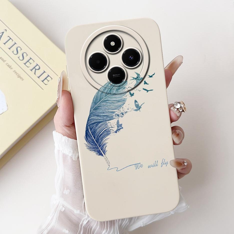 Für Xiaomi Redmi 14C Hülle Stylische Sonnenblume Hübsche Mädchen Rückabdeckung Weiche TPU Handyhülle Für Xiaomi Poco C75 C 75 Redmi14C Fundas