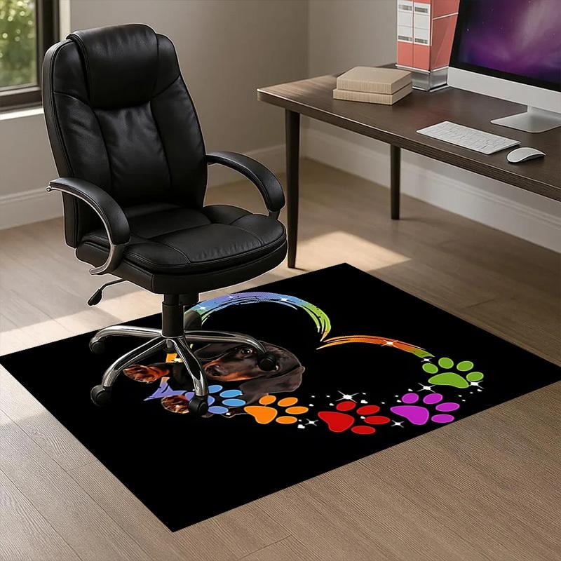 

Dachshund Heart Pattern Area Rug, Office Carpet Indoor Outdoor Entrance Doormat, Non-Slip Soft And Comfortable, Living Room, c122077 60cm by 90cm