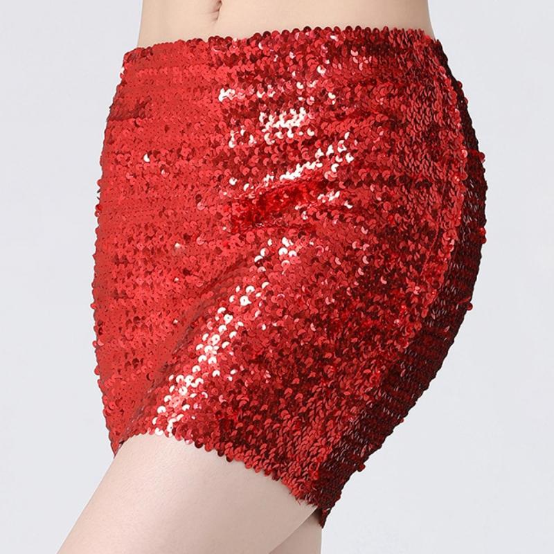 

Женская юбка с пайетками, блестящие эластичные облегающие мини-юбки, вечерние вечеринки One Size