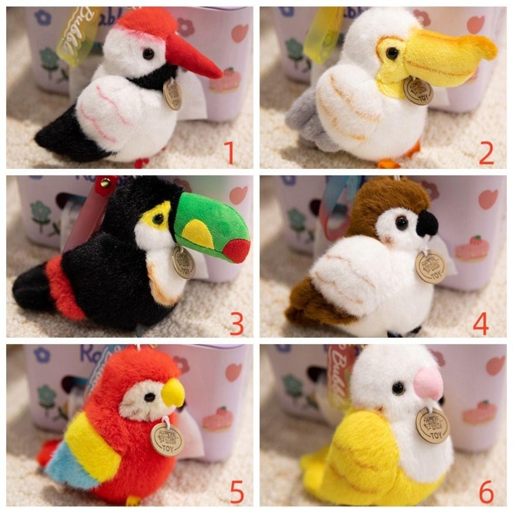 Plush Animal Parrot Plush Pendant Simulation Standing Shoulder Animals  Birthday Gifts