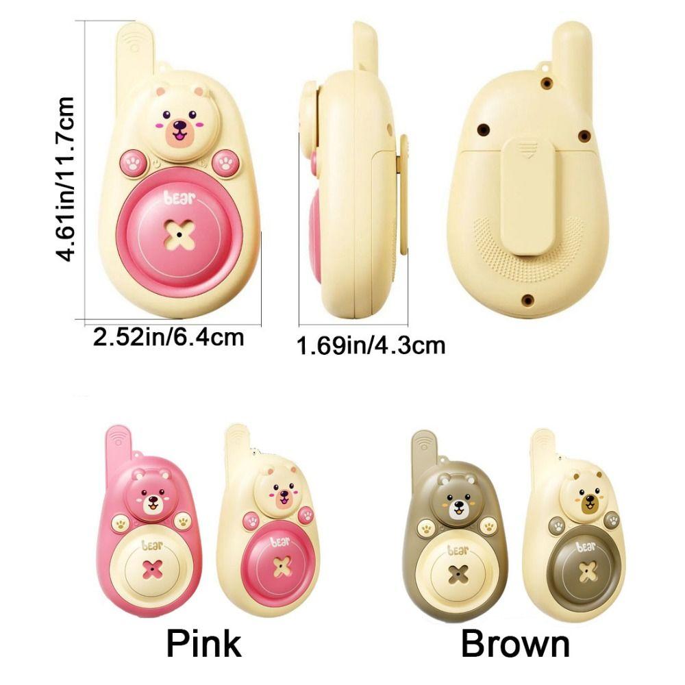1 Pair Long Range Kids Walkie Talkies Lovely Bear Interactive Radio Transmitter Christmas Gift