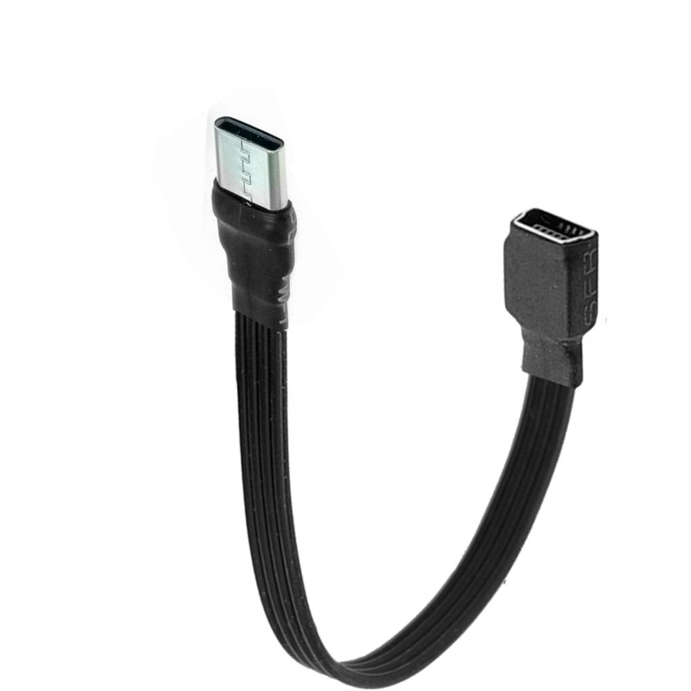 Mini USB Female To Type C Micro B Mini USB Male Adapter Mini T Type Female To Data Cable Charging Adapter 10CM 20CM 50CM 1M