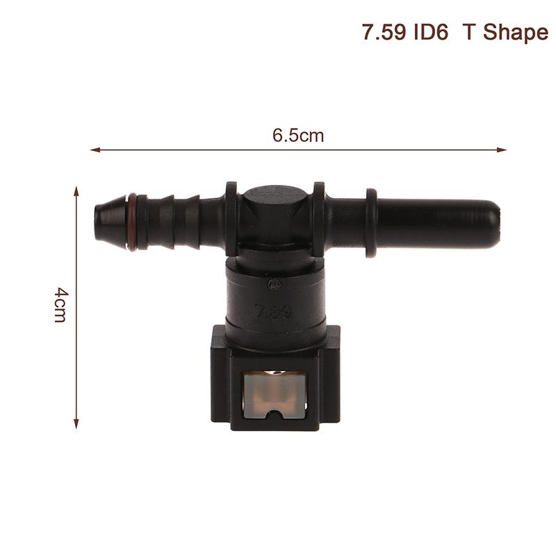 7.89 ID6 Auto Car Fuel Line Bundy Tee Hose Coupler Nylon Motorcycle Hose Coupler Quick Release Connect Connector Car Accessories