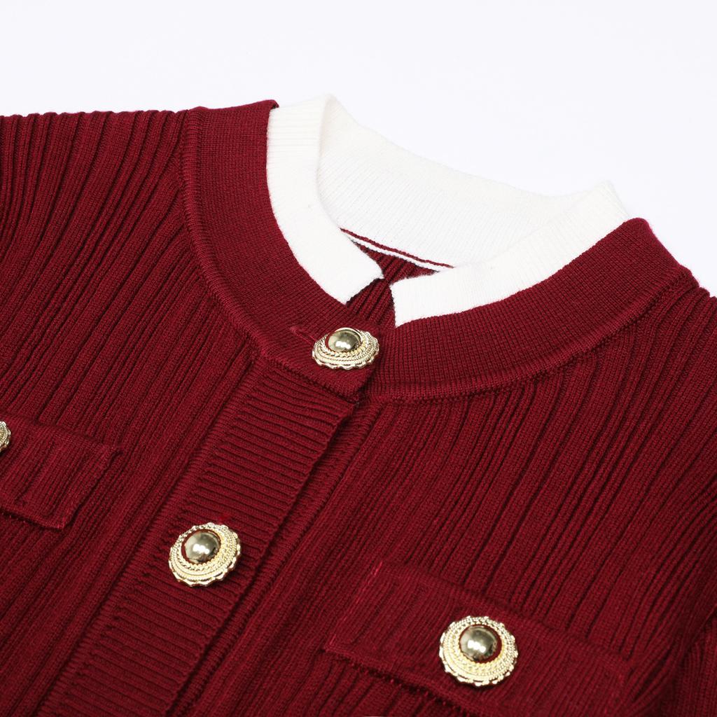 Quality Spot Spring and Autumn New Long Sleeve Crew Neck Belt Knitted Versatile Slim Skinny Long Dress 25144