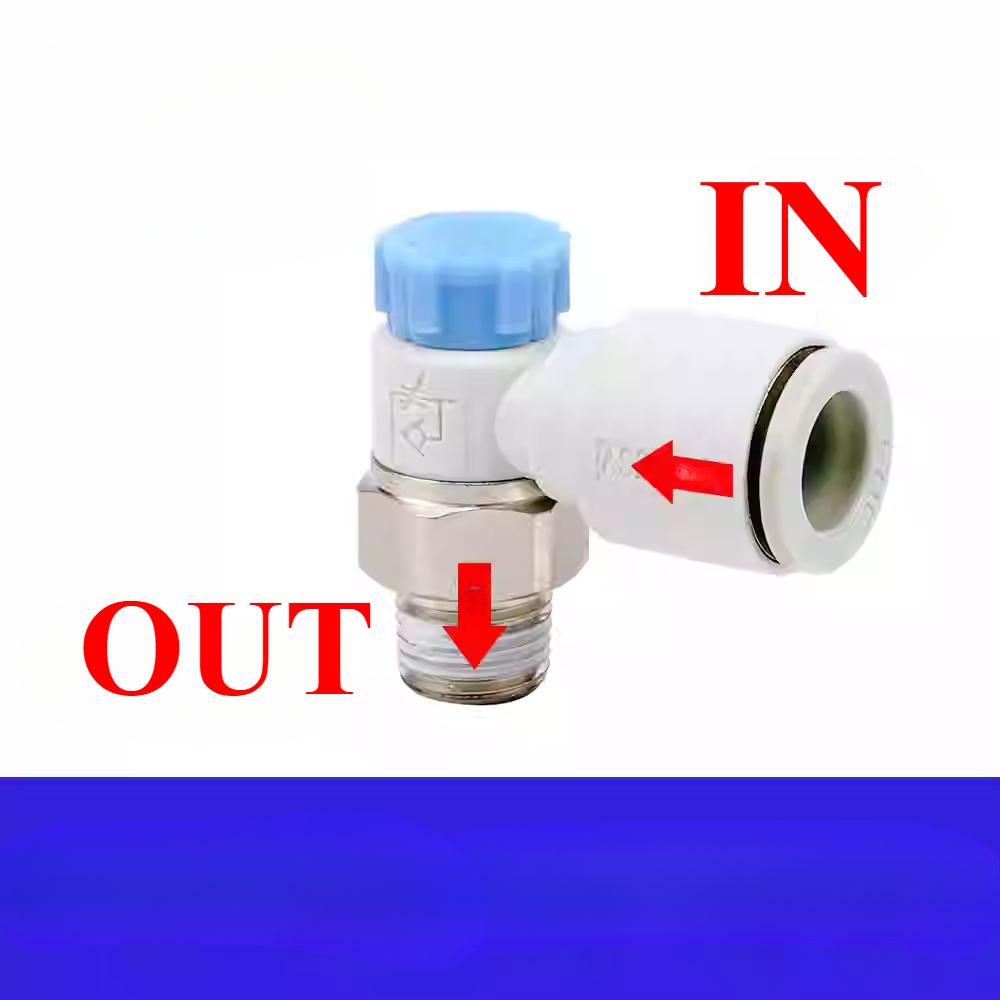 M3 M5 M6 1/8" 1/4" 3/8" 1/2" BSP Male 4-16mm AS1201F AS1211F Flow Speed Control Valve Self-Locking Pnuemaitc Air Hose Fittings