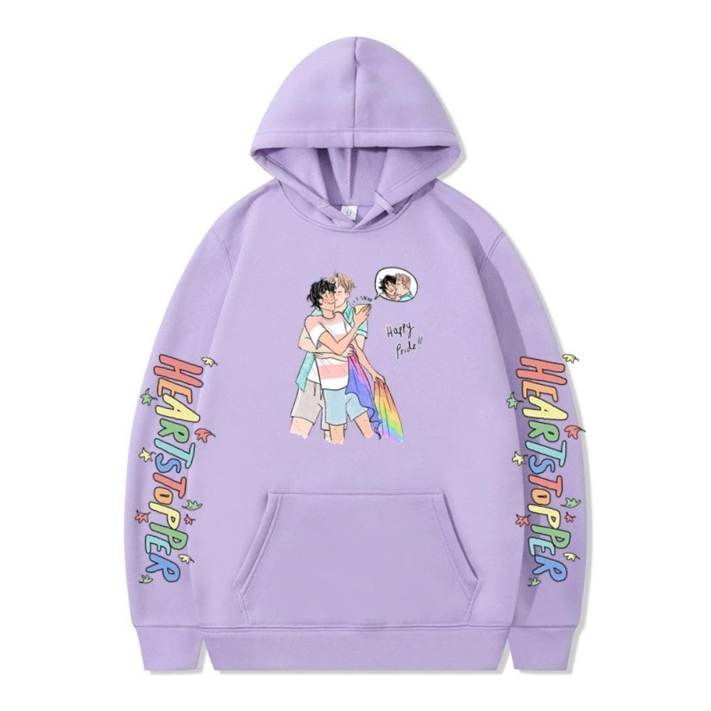 Mode Unisex Lässig Heartstopper Hoodies Sweatshirt Outdoor Sport Cosplay Nick und Charlie Pullover Hoodie Große Größen Cosplay Kostüm