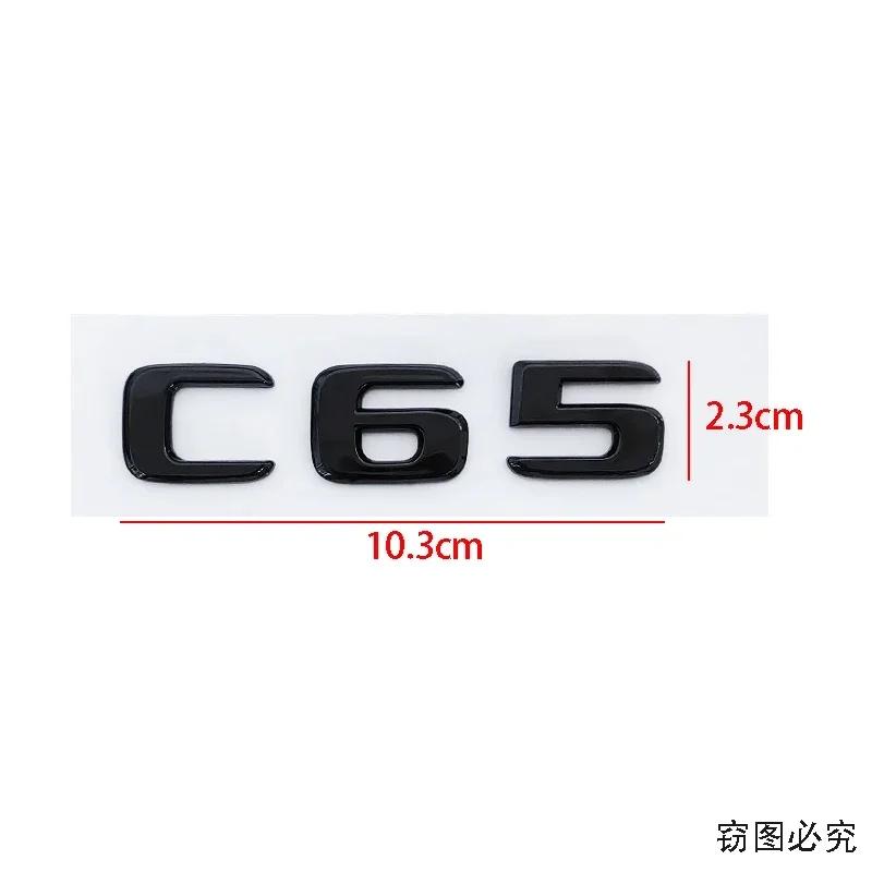 ABS Car Side Sticker Rear Trunk Badge Letters Decal Decoration for Mercedes Benz C43 C65 C63 G65 Exterior Accessories