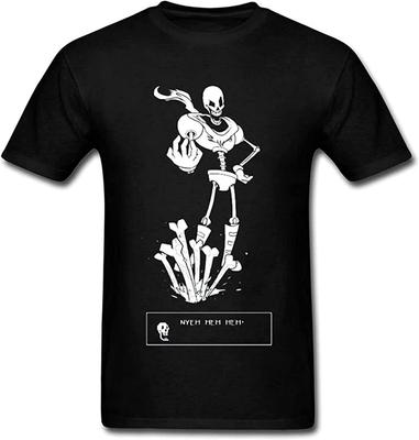 Undertale Men T Shirt Men T Shirt RPG Game Undertale Sans Papyrus Toriel Print Skull Bones Tops Cartoon Pixel Tees Hip Hop
