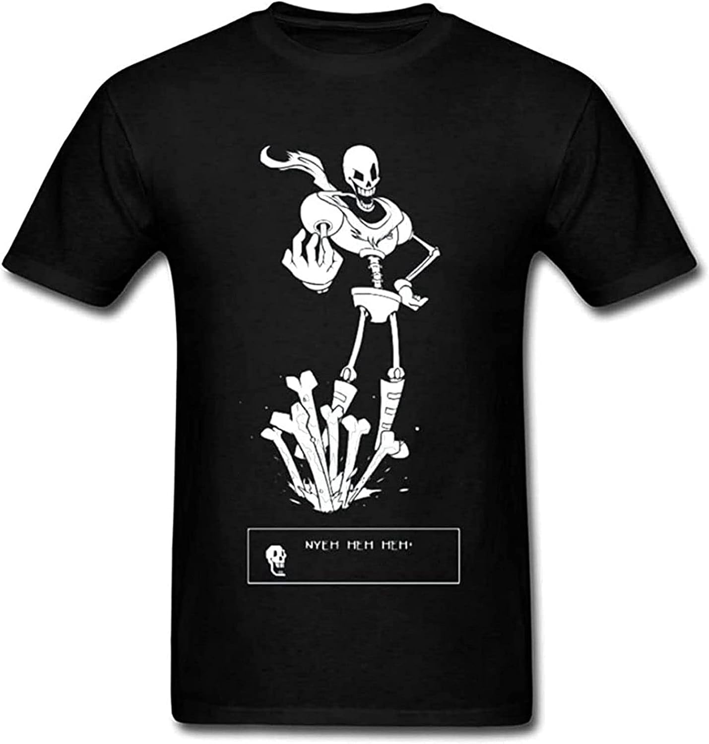 Undertale Men T Shirt Men T Shirt RPG Game Undertale Sans Papyrus Toriel Print Skull Bones Tops Cartoon Pixel Tees Hip Hop M чёрный
