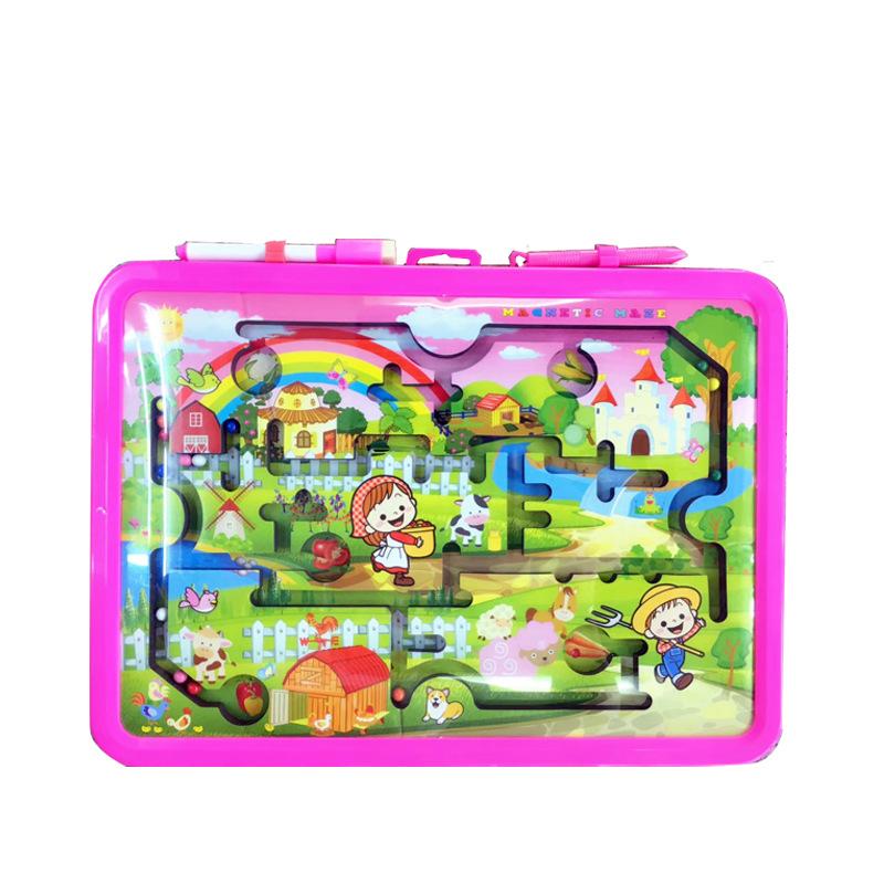Children's Puzzle Ball Maze Double-sided Drawing Board Magnetic Drawing Board