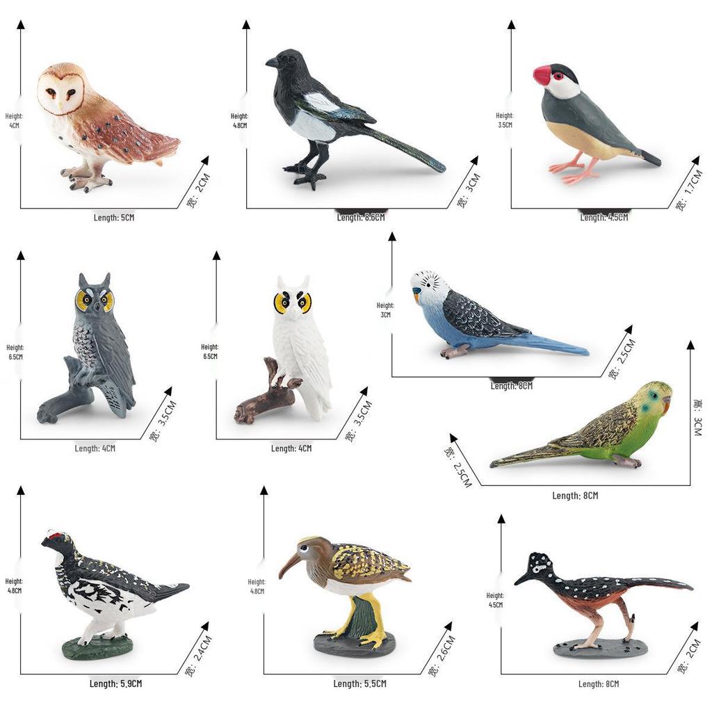 Bird Simulation Models: Thunderbird, Owl, Magpie, Finch, Parrot - Garden Decor Ornaments